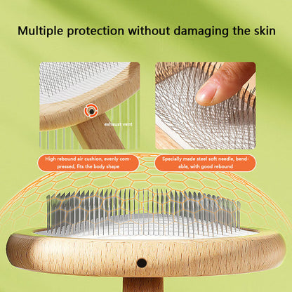 Air Cushion Comb Dog Brush With Woodiness For Cats Dogs canrusupet