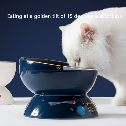 Starry Sky Ceramic Dog Bowl - Pet Feeding & Water Bowl canrusupet