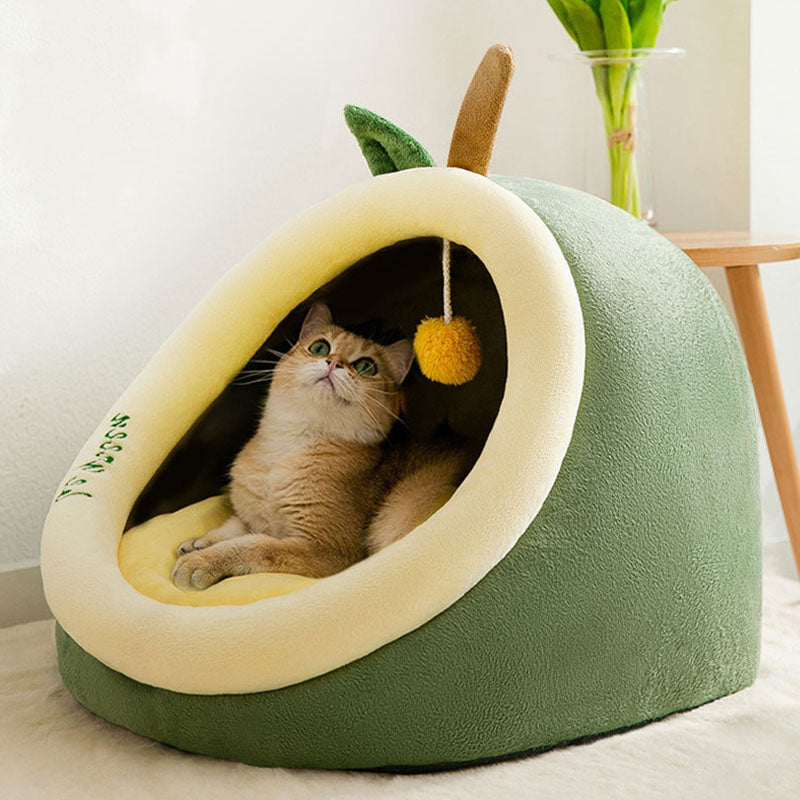 Cute Style Warm Semi-closed Cat Bed For Small Dog And Cat