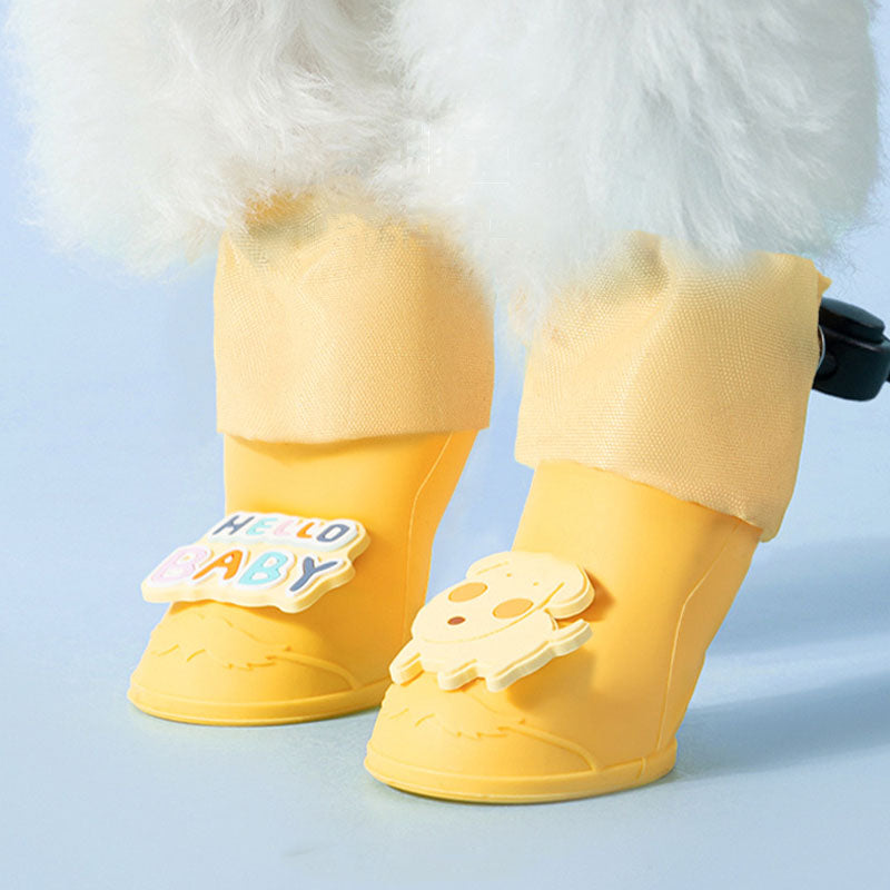Gaobang Design Silicone Material Rain Boots For Small Dogs canrusupet