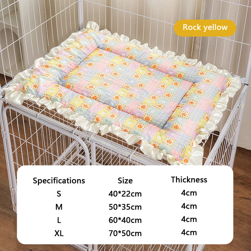 AB Side Dual-use Style Small Floral Pattern Dog Kennel canrusupet