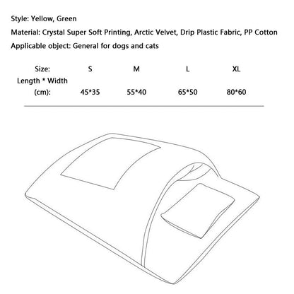 Thickened Keep Warm Sleeping Bag Style Dog Kennel For Pet canrusupet