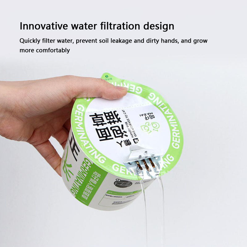 Easy-Grow Cat Grass Kit - Hairball Relief For Indoor Cats canrusupet