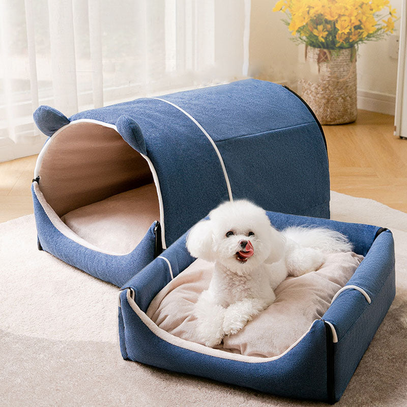House Design Enclosed Removable And Washable Dog Kennel canrusupet