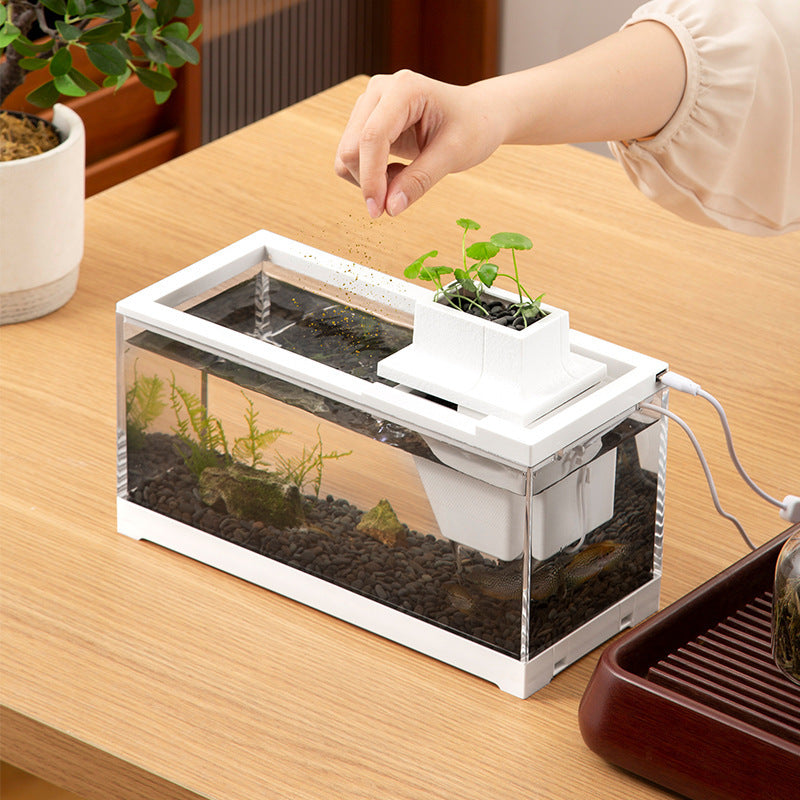 Aquarium Circulating Water Table Top Fish Tank - canrusupet