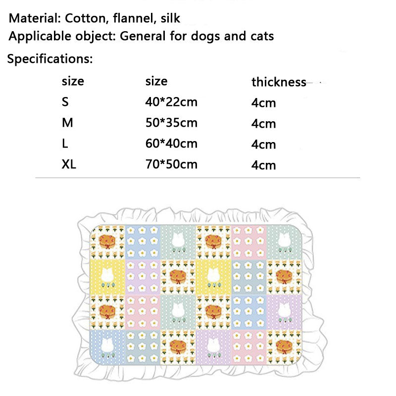 Cartoon Style Flannel Dog Blanket For Dogs Cats canrusupet
