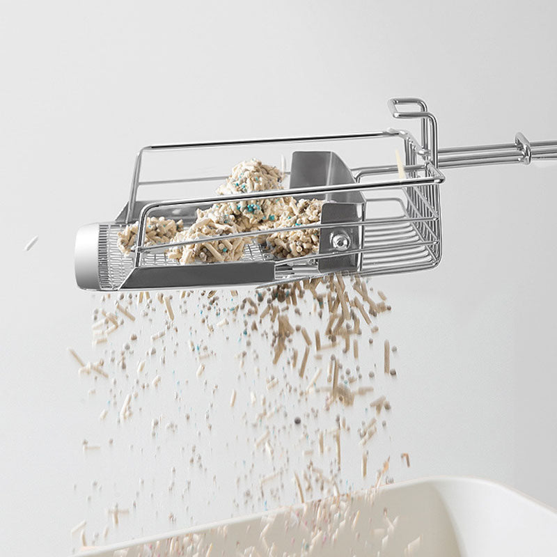 Stainless Steel Cat Litter Scoop - Fine Mesh For Bentonite canrusupet