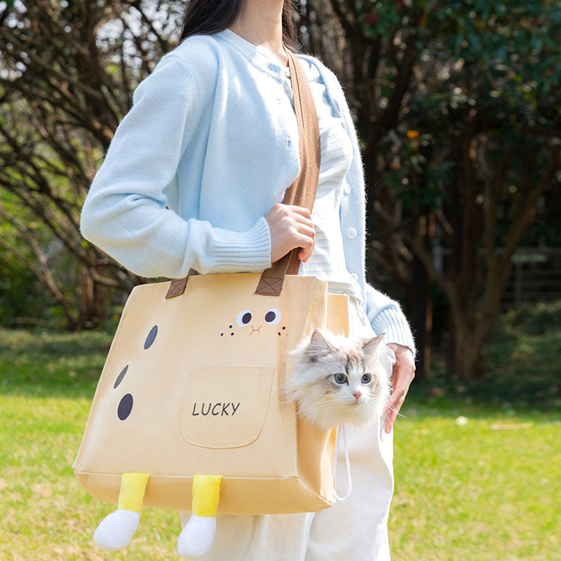 Breathable Pet Carrier Bag For Dogs & Cats Summer Canvas Bag canrusupet