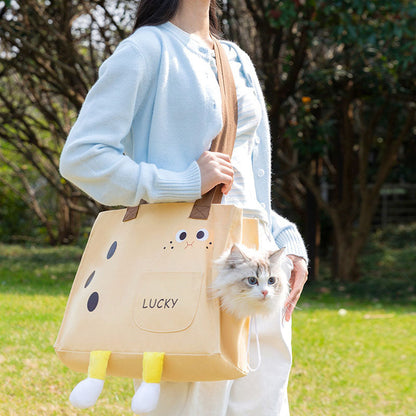 Breathable Pet Carrier Bag For Dogs & Cats Summer Canvas Bag canrusupet