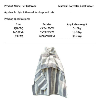 Full Package Quick Drying Dog Towel Bathrobe For Cats Dogs canrusupet