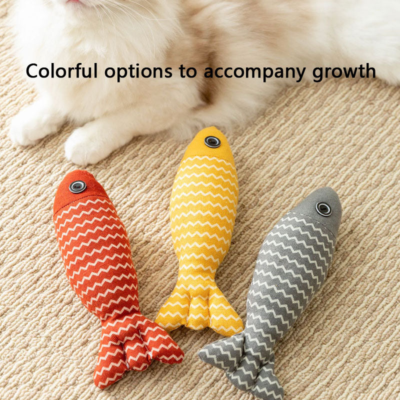 Catnip Fish Cat Toys For Kittens - Chew, Teaser & Self-Play canrusupet