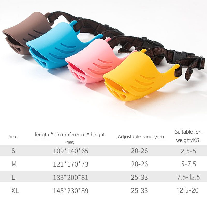 Duckbill Style Silicone Rubber Dog Muzzle For Small Dog canrusupet