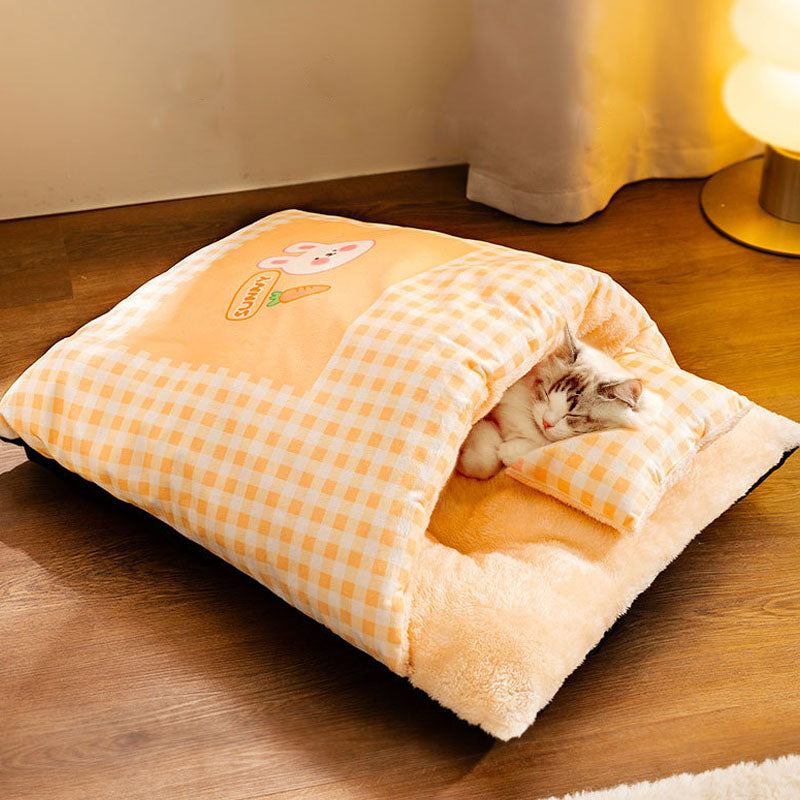 Thickened Keep Warm Sleeping Bag Style Dog Kennel For Pet canrusupet