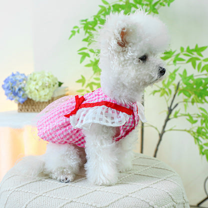 Dog Or Cat Clothes Woven Gauze Skirt - canrusupet