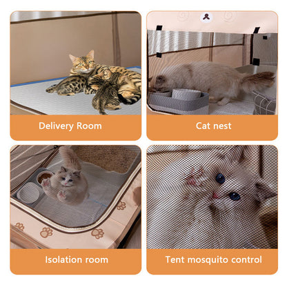 Foldable Style Rectangle Cat Delivery Room Cat House canrusupet