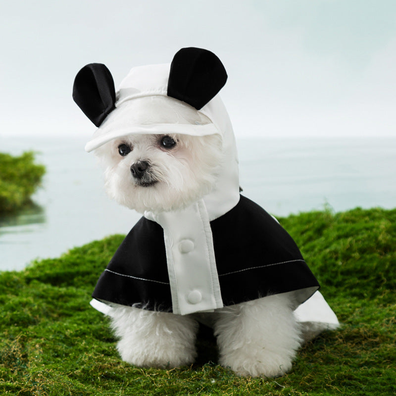 Cute Panda Dog Raincoat - Waterproof For Small/Medium Dogs canrusupet