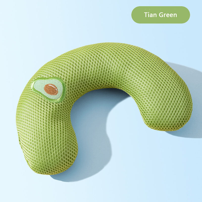 Breathable Embroidered Cartoon U-shaped Dog Pillow For Pet canrusupet