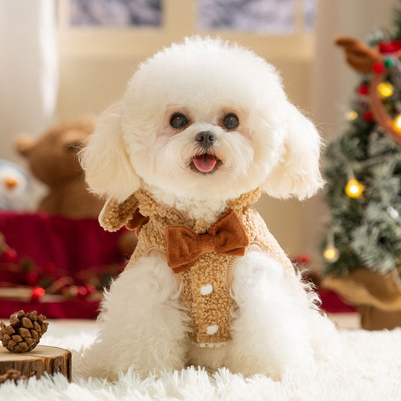 Christmas Dog Clothes: Winter Reindeer Cape Coats For Dogs canrusupet