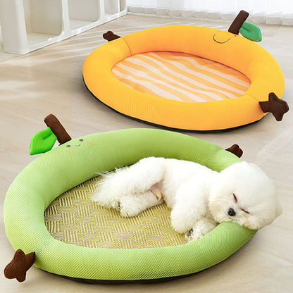 Cool Feeling Fruit Shape Backrest Type Cat Bed For Cats Dogs canrusupet