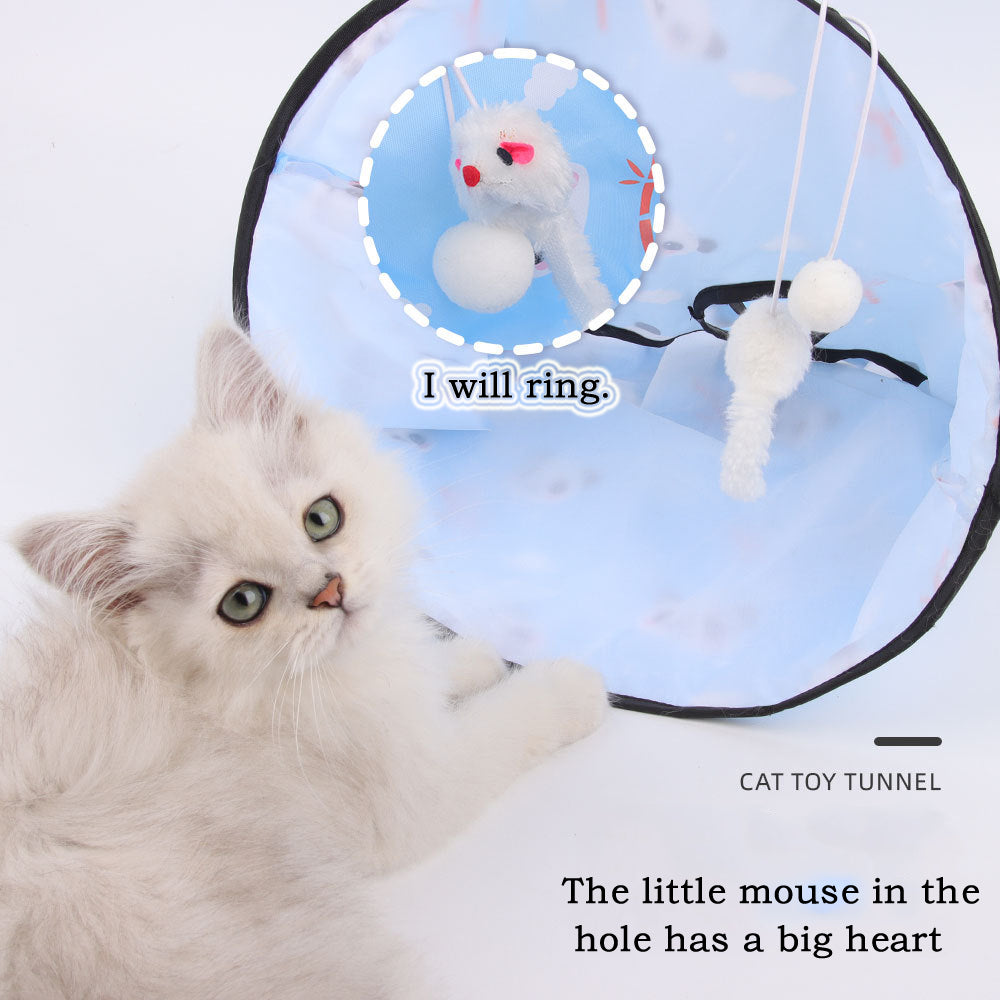 Collapsible Blaring Paper Bite-resistant Hairball Pet Toy - canrusupet