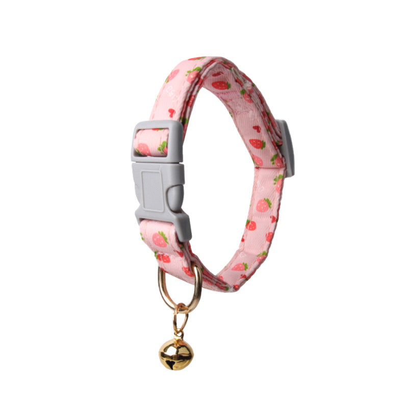 Bell Collar Little Floral Print Puppy - canrusupet