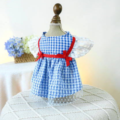 Dog Or Cat Clothes Apple Collar Skirt - canrusupet