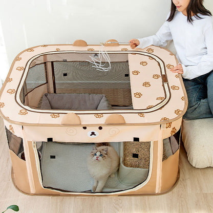 Foldable Style Rectangle Cat Delivery Room Cat House canrusupet