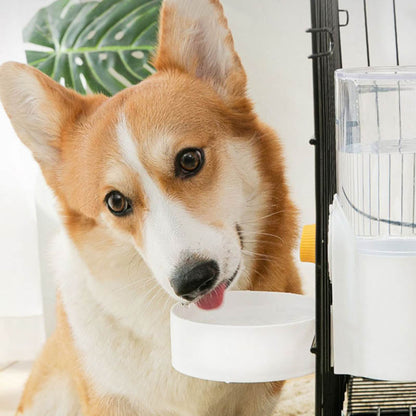 Automatic Hanging Cage Type Dog Bowl And Drinking Fountain canrusupet
