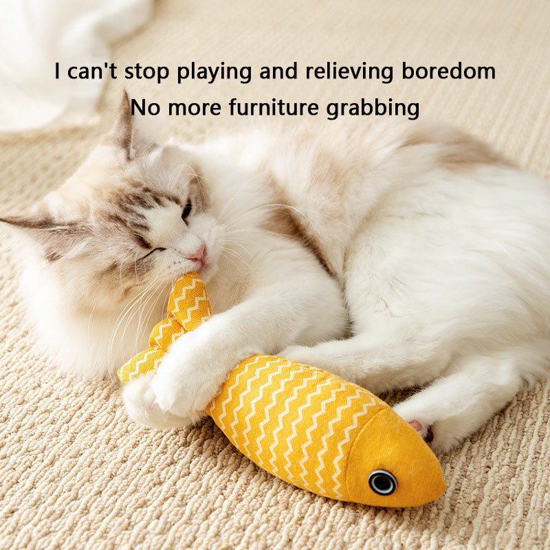 Catnip Fish Cat Toys For Kittens - Chew, Teaser & Self-Play canrusupet