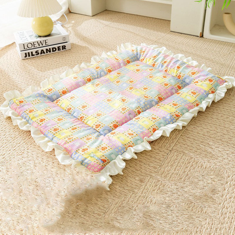 Cartoon Style Flannel Dog Blanket For Dogs Cats canrusupet
