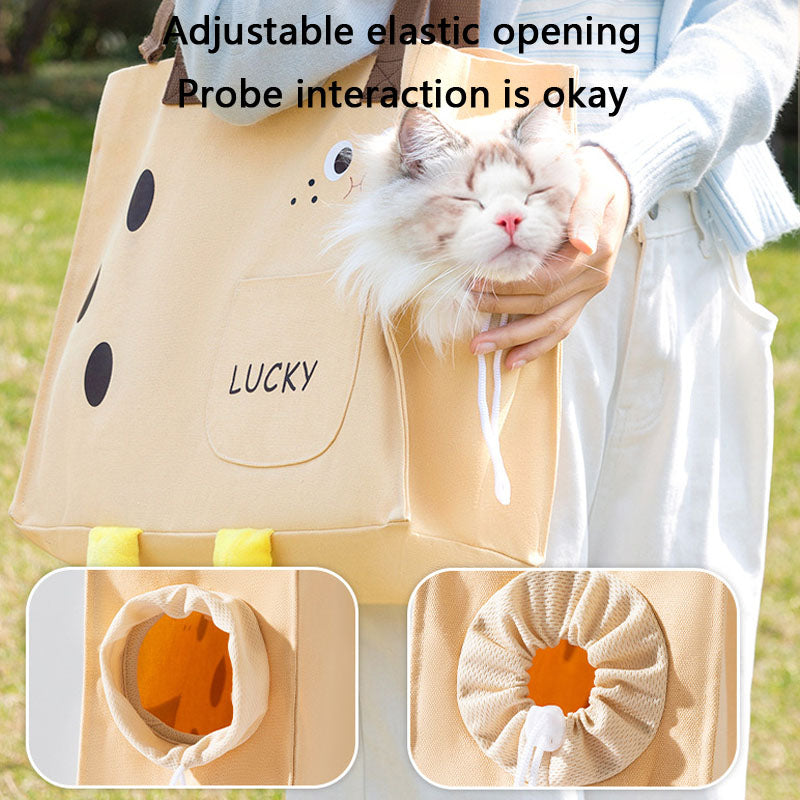 Breathable Pet Carrier Bag For Dogs & Cats Summer Canvas Bag canrusupet