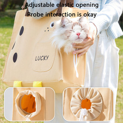 Breathable Pet Carrier Bag For Dogs & Cats Summer Canvas Bag canrusupet