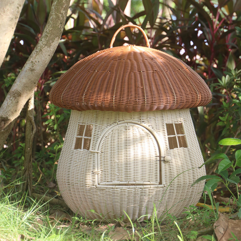 Multi-purpose Pet Nest Rattan Nest Mushroom House Cat Cage - canrusupet