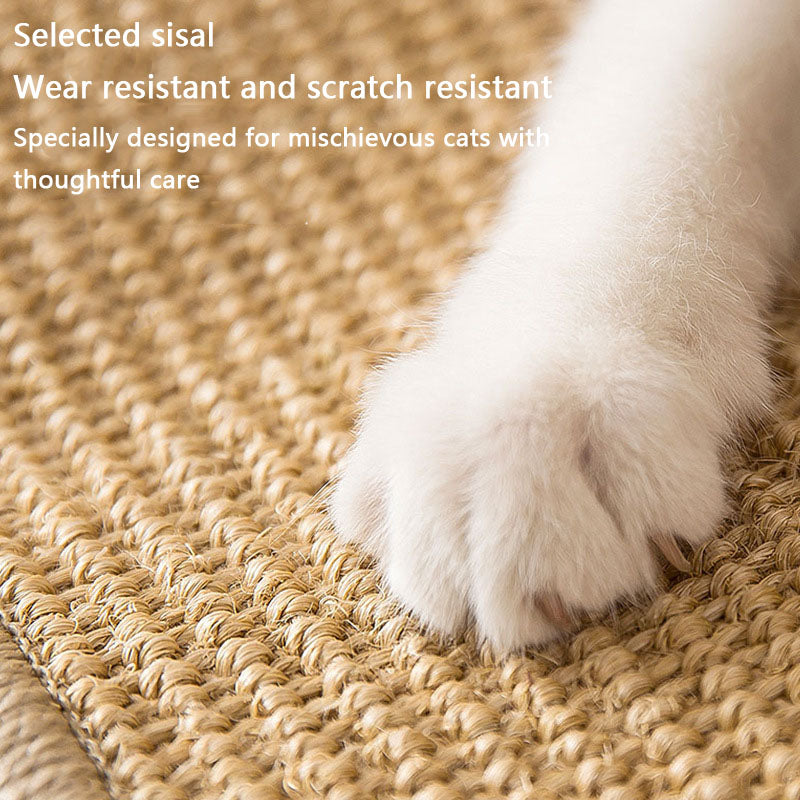 Cat Scratcher Pad - Sisal Mat For Sofa Protection & Cat Bed canrusupet