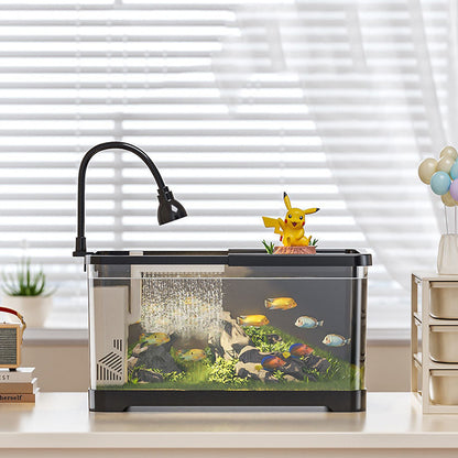 Fish Tank Aquarium Desktop Ecological Goldfish Tank Home Decoration - canrusupet