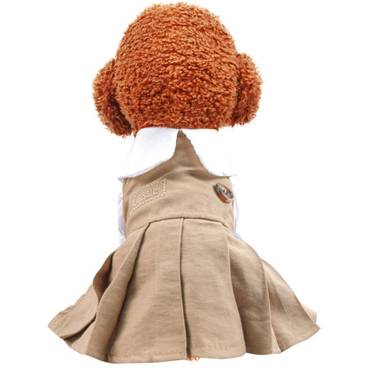 Dog Or Cat Clothes  Khaki dress - canrusupet