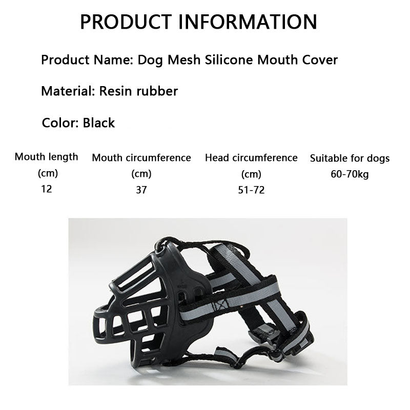 Anti Bite Mesh Rubber Dog Muzzle For Medium To Large Dogs canrusupet