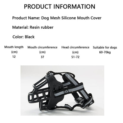 Anti Bite Mesh Rubber Dog Muzzle For Medium To Large Dogs canrusupet