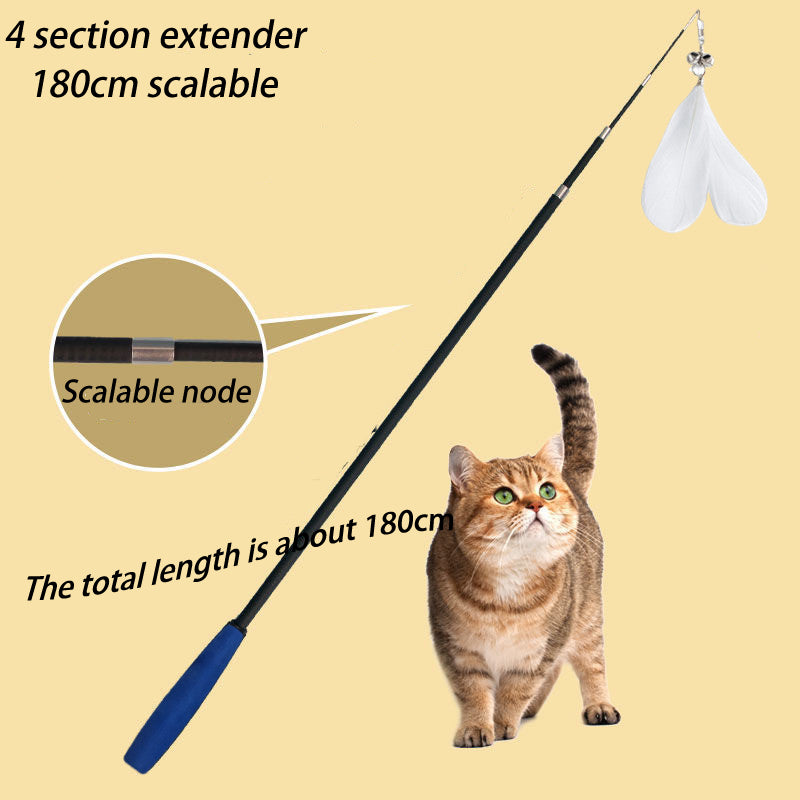 Retractable Cat Fishing Stick - canrusupet