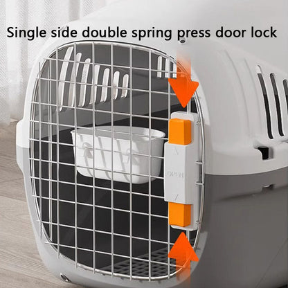 Portable Airline Pet Carrier – Hard-Sided Dog & Cat Travel Crate canrusupet