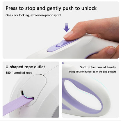 LED Retractable Dog Leash For Small/Medium Dogs