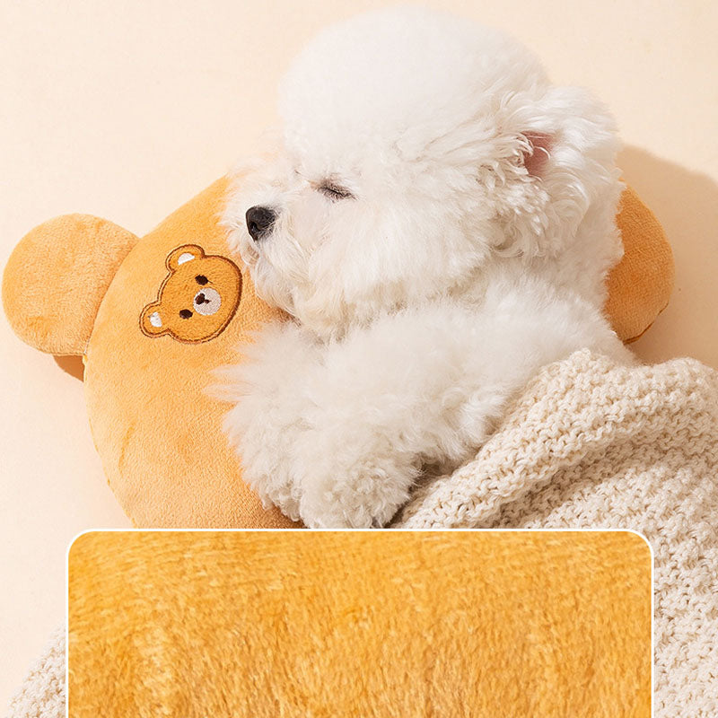 Breathable Embroidered Cartoon U-shaped Dog Pillow For Pet canrusupet