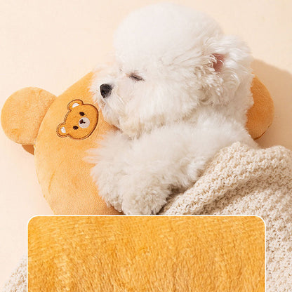 Breathable Embroidered Cartoon U-shaped Dog Pillow For Pet canrusupet