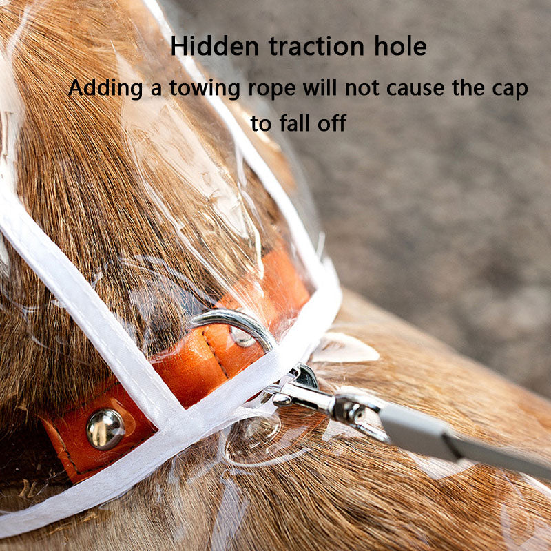 Dog Raincoat Waterproof Clear Cape - Small/Medium Dogs canrusupet