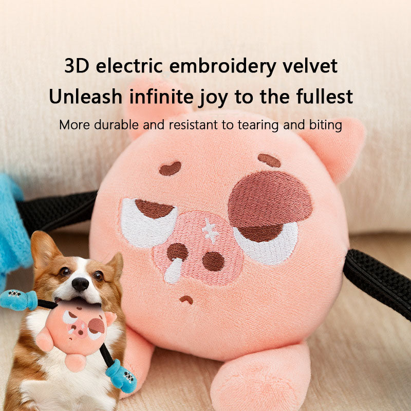 Chew-Proof Squeaky Pig Dog Toys For Small Dogs - Tug Play canrusupet