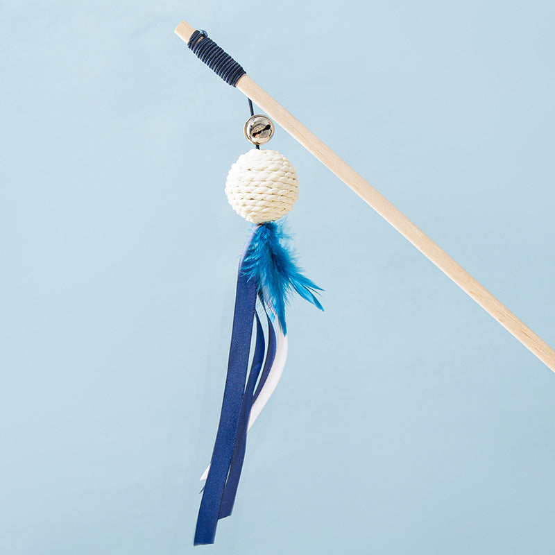 Interactive Cat Toys With Feather & Canvas - Teaser Wand canrusupet