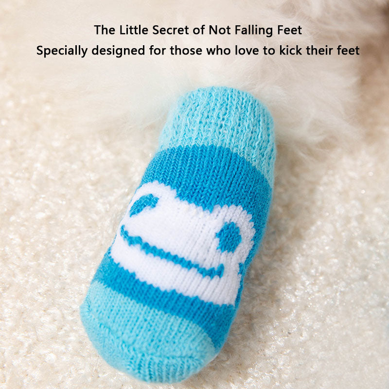 Non-Slip Knit Sock Boots For Dogs - Small/Medium Breeds Dogs canrusupet