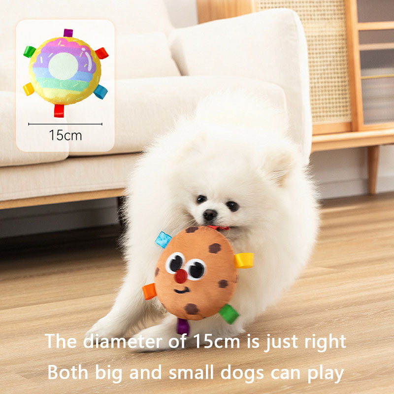 Squeaky Plush Flying Disc Dog Toys - Durable Puppy Chew Toy canrusupet