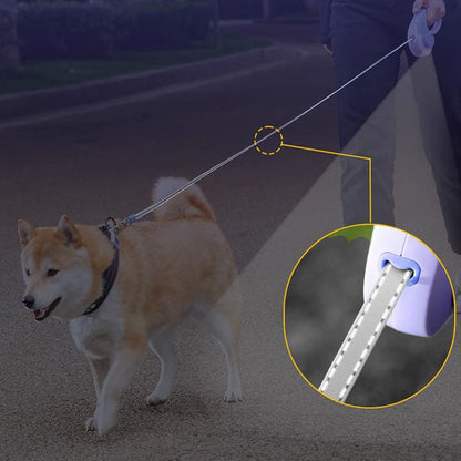 Automatic Retractable And Luminous Dog Chain canrusupet