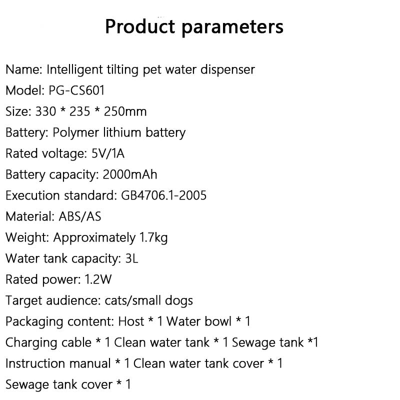 Mobile Without Plug In Automation Water Fountain For Pet canrusupet
